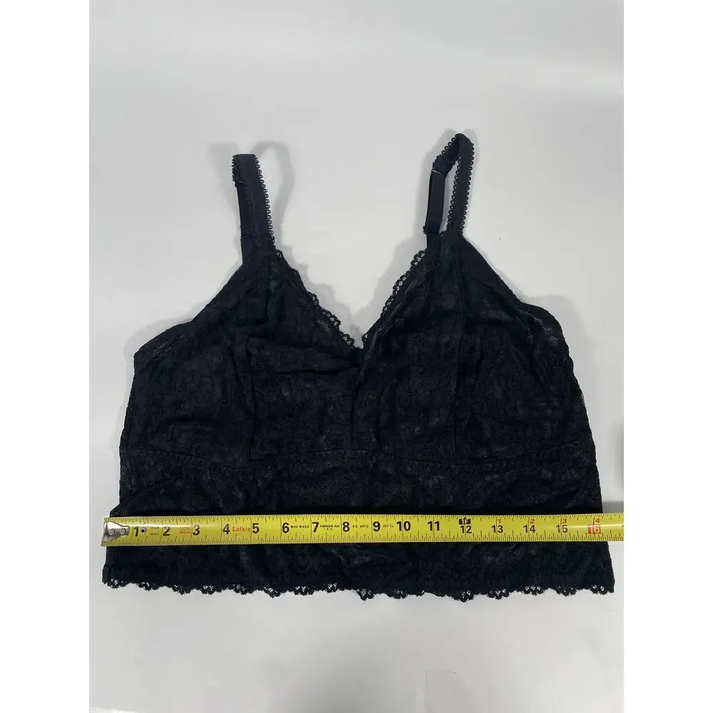 NWT Unlined Sheer Lace Crop Bralette Dark Romantic Whimsigoth Stretch Plus 2X - Picture 10 of 13